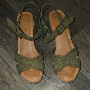 Fergie Olive Strappy Sandals